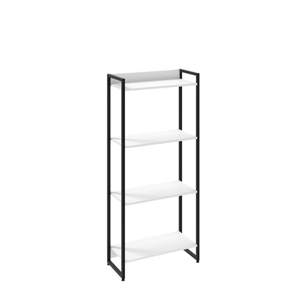 Estante Dynamica 60x30x146cm C/04 Prateleiras Branco Chess / Est.preta Branco Chess / Est.preta - 1