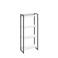 Estante Dynamica 60x30x146cm C/04 Prateleiras Branco Chess / Est.preta Branco Chess / Est.preta - 1