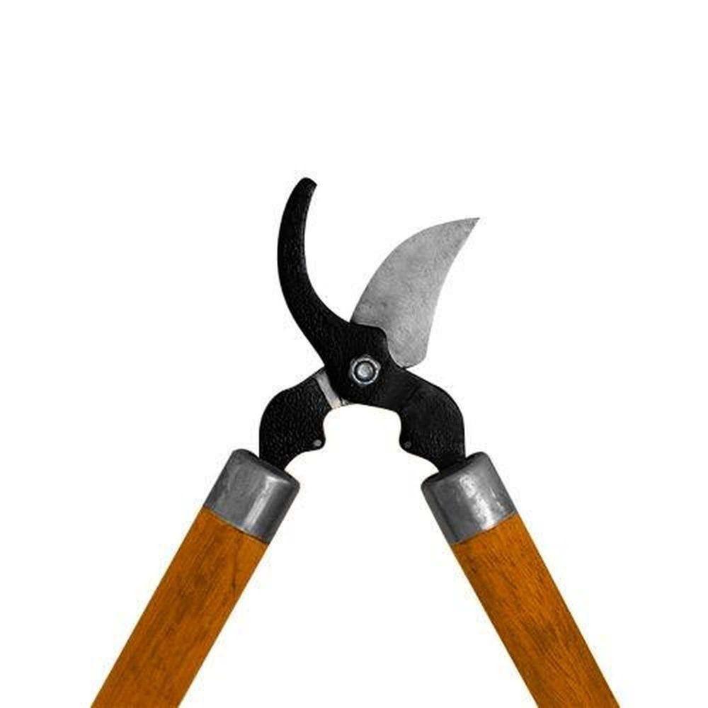 Tesoura De Poda 60cm Com Cabo De Madeira - Ideal Para Jardins E Hortas - 3