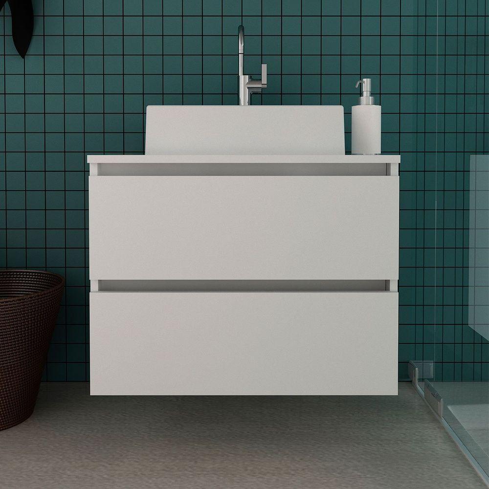 Gabinete De Banheiro 60 Cm 2 Gavetas Com Cuba Joana Branco - 7