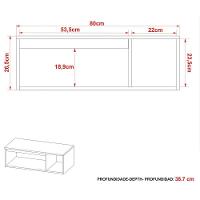 Gabinete De Banheiro 80 Cm Com 1 Porta E Nicho Marina Mármore Branco - 5