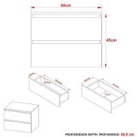 Gabinete De Banheiro 60 Cm Com 2 Gavetas Joana Amêndoa/branco - 5