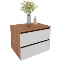 Gabinete De Banheiro 60 Cm Com 2 Gavetas Joana Amêndoa/branco - 6