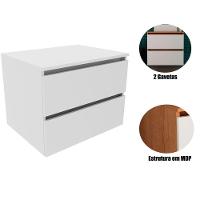 Gabinete De Banheiro 60 Cm Com 2 Gavetas Joana Branco - 2
