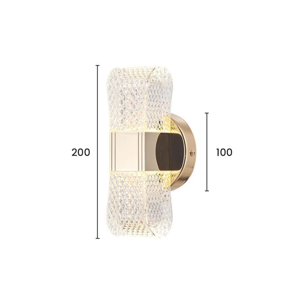 Arandela Astraled Bosona Led Bivolt Dourado Ad-2009 - 2