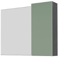 Espelheira Para Banheiro 80 Cm Com 1 Porta Marina Mármore Lunar/verde Mar - 1