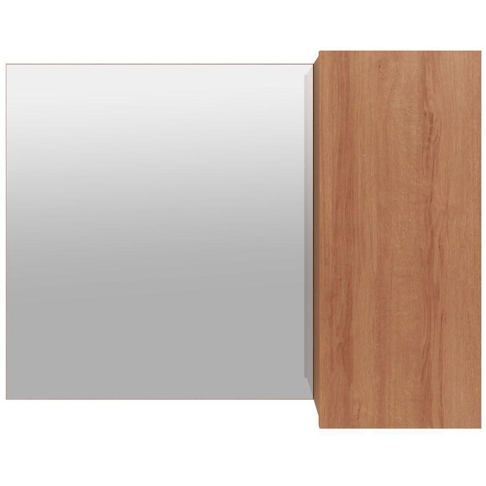 Espelheira Para Banheiro 80 Cm Com 1 Porta Marina Amêndoa - 7