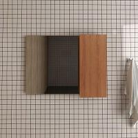 Espelheira Para Banheiro 80 Cm Com 1 Porta Marina Amêndoa - 8