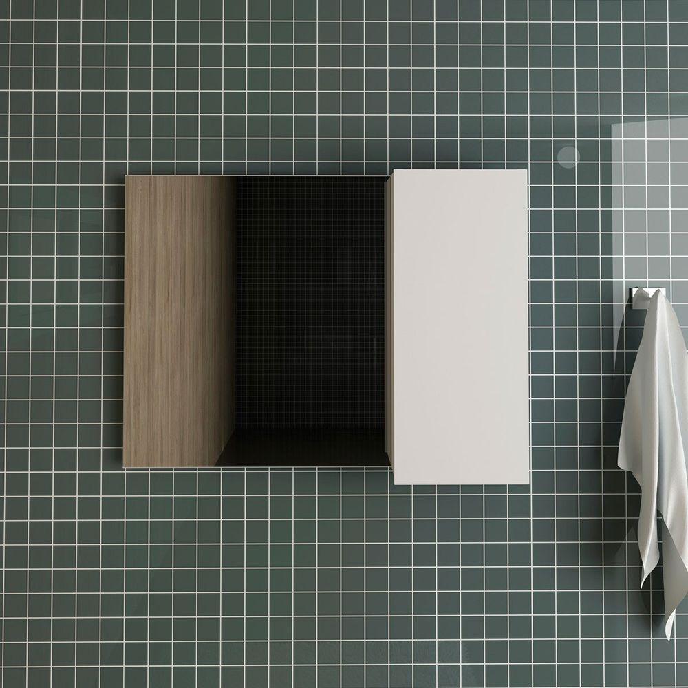 Espelheira Para Banheiro 80 Cm Com 1 Porta Marina Branco - 5