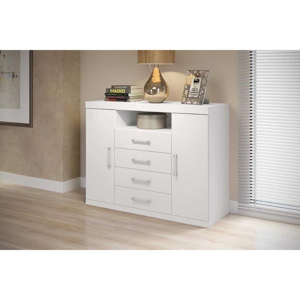 Cômoda de Quarto Master c/ 2 Portas 1 Nicho e 4 Gavetas Atacama - Santos Andirá - 5