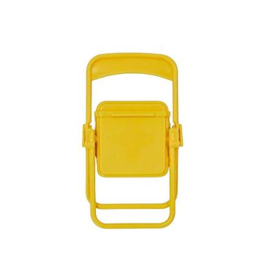 Suporte Celular Formato Cadeira Portatil Dobravel De Mesa Criativo Amarelo