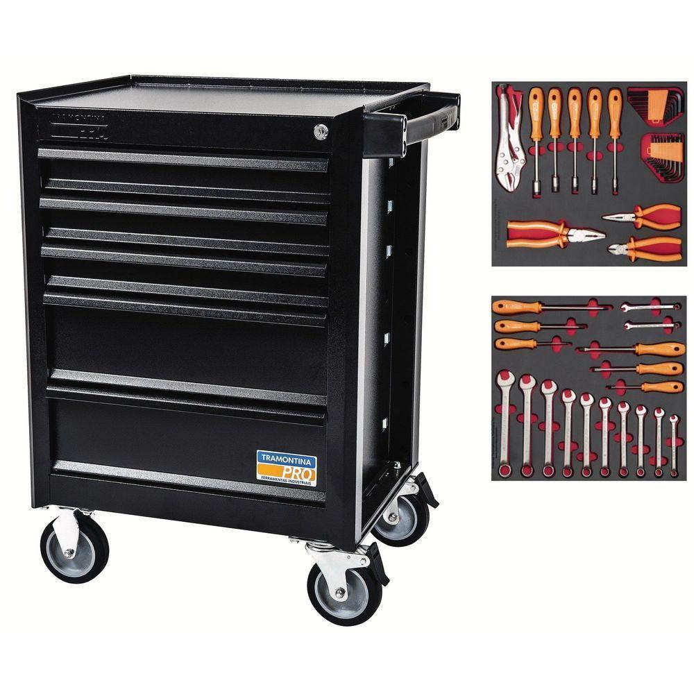 Carro Com Ferramentas 5 Gavetas 45 Peças Tramontina Pro Tramontina - 1