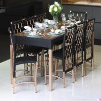 Jogo 8 Cadeiras Corda Náutica E Mesa Com Tampo - Trama Rami - 2