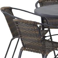 6 Cadeiras Floripa E Mesa Tampo Ripado Trama Original Argila - 2