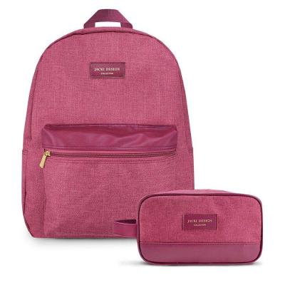 Kit Mochila E Necessaire C/ Alça Joy Vinho