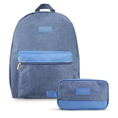 Kit Mochila E Necessaire C/ Alça Joy Azul