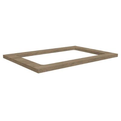 Módulo Cozinha Kappesberg Lótus Tampo E608 80cm p/ Cooktop Nogal