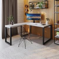 Mesa Em L Diretor 150x160x75cm Yon Branco Tx/est.preta - 2