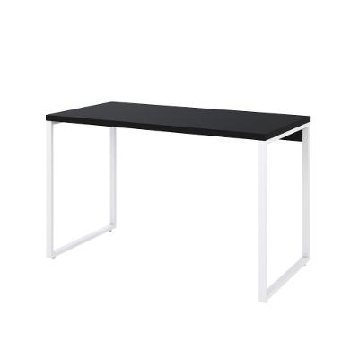 Mesa Kuadra Office 120x60x75cm Preto ônix/Est.branca