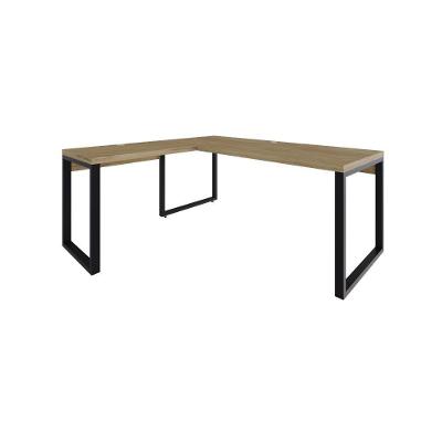 Mesa Em L Presidente 190x160x75cm Yon Vermont Oak/est.preta