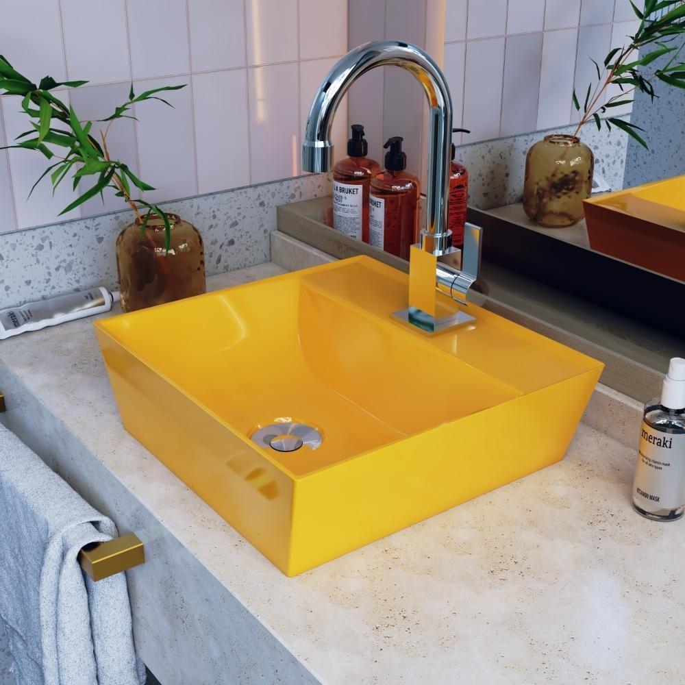 Cuba Apoio Angular Quadrada Volcano AQ33W Amarelo - 1