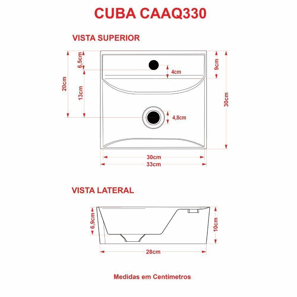 Cuba Apoio Angular Quadrada Volcano AQ33W Amarelo - 3