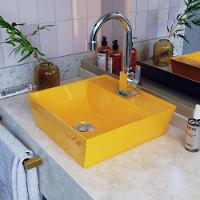 Cuba Apoio Angular Quadrada Volcano AQ33W Amarelo - 1