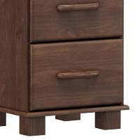 Mesa Cabeceira 44cm Para Quarto 2 Gavetas Eduarda Café F07 - Mpozenato - 6