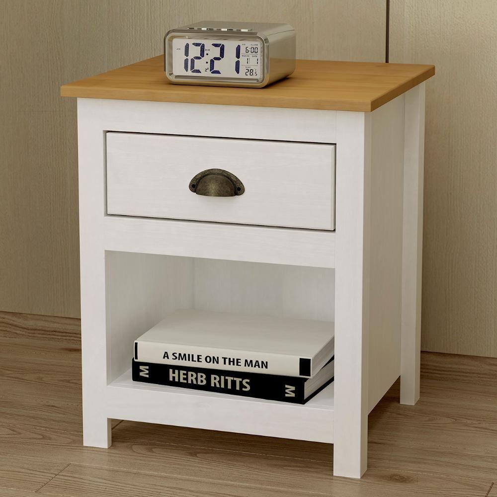 Mesa De Cabeceira Para Quarto 1 Gaveta Lázio Branco/freijó F07 - Mpozenato - 1