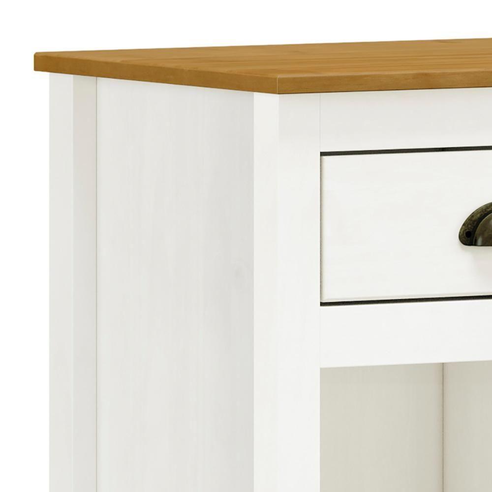 Mesa De Cabeceira Para Quarto 1 Gaveta Lázio Branco/freijó F07 - Mpozenato - 5