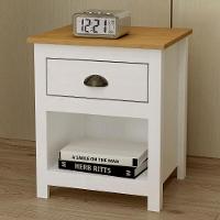 Mesa De Cabeceira Para Quarto 1 Gaveta Lázio Branco/freijó F07 - Mpozenato - 1