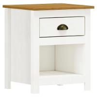 Mesa De Cabeceira Para Quarto 1 Gaveta Lázio Branco/freijó F07 - Mpozenato - 2