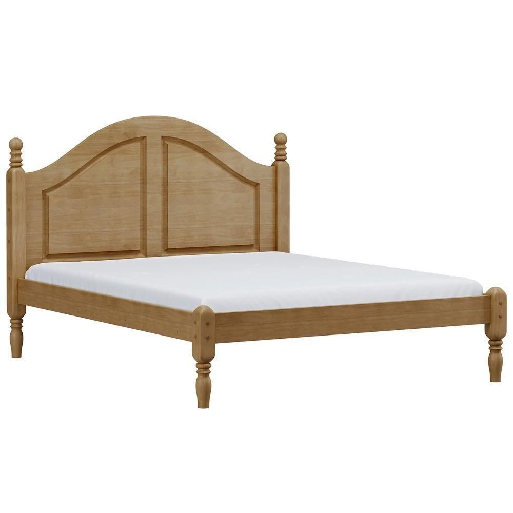 Cama Casal Queen 160cm Com Cabeceira Pé Madeira Eduarda Freijó F07 - Mpozenato - 1