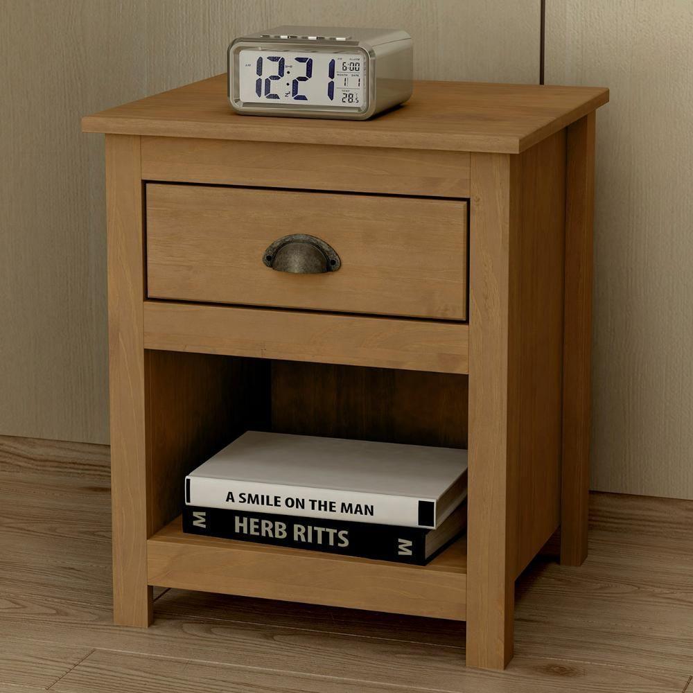 Mesa De Cabeceira Para Quarto 1 Gaveta Lázio Freijó F07 - Mpozenato - 1