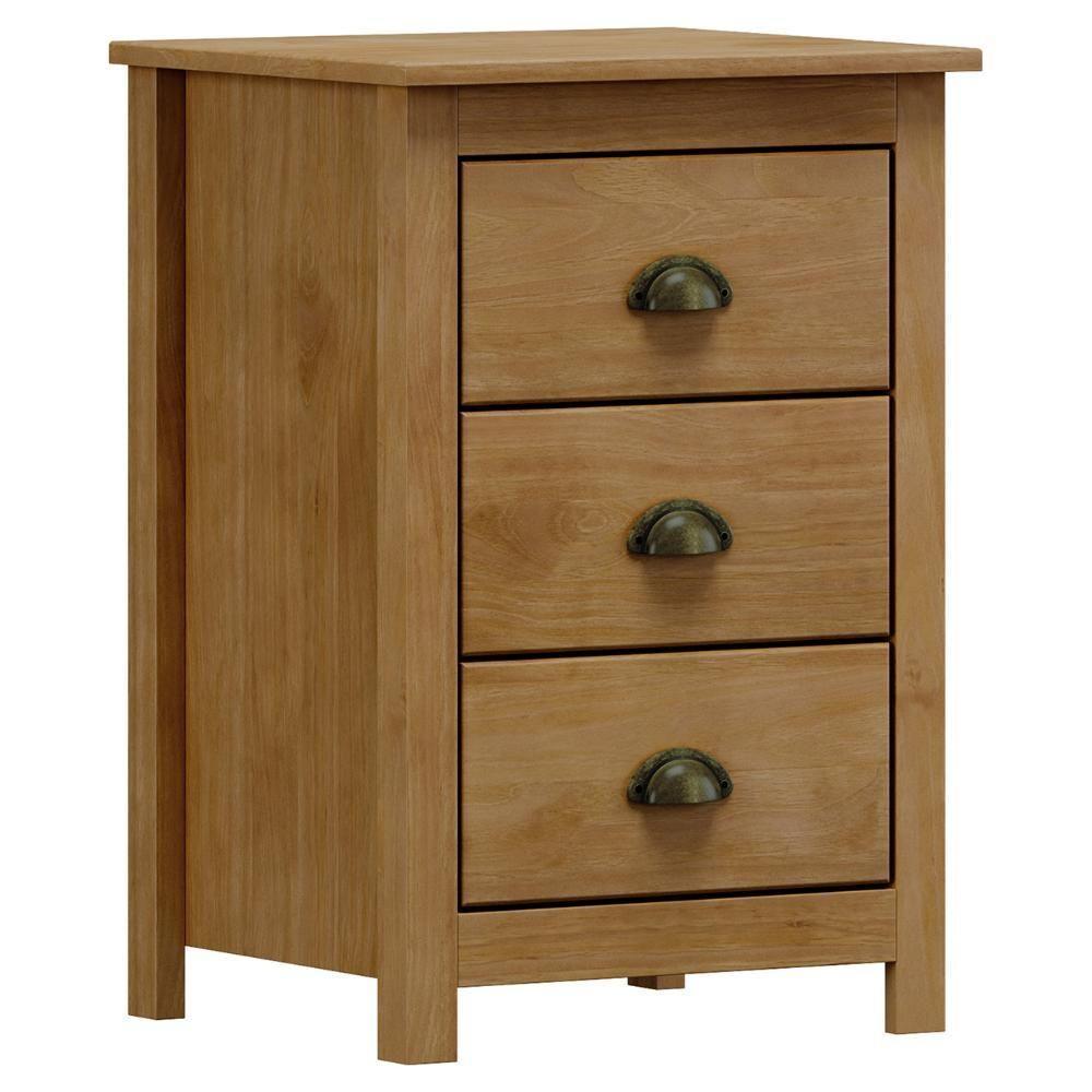 Mesa De Cabeceira 46cm Para Quarto 3 Gavetas Lázio Freijó F07 - Mpozenato - 2