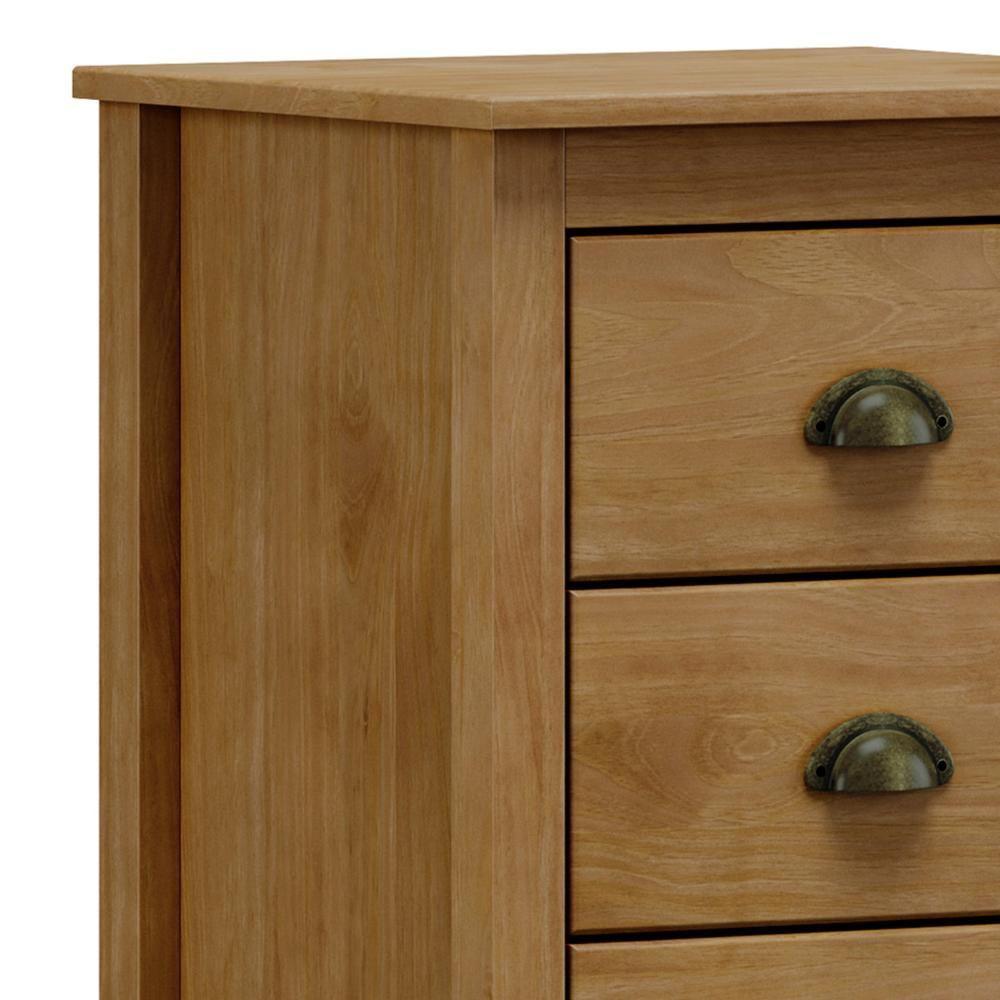 Mesa De Cabeceira 46cm Para Quarto 3 Gavetas Lázio Freijó F07 - Mpozenato - 5