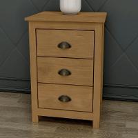 Mesa De Cabeceira 46cm Para Quarto 3 Gavetas Lázio Freijó F07 - Mpozenato - 1