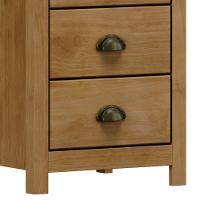 Mesa De Cabeceira 46cm Para Quarto 3 Gavetas Lázio Freijó F07 - Mpozenato - 6