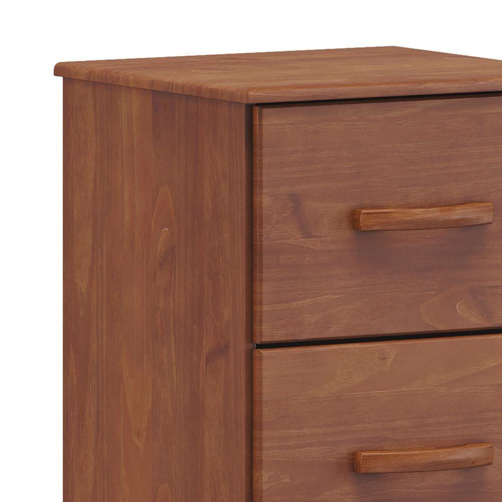 Mesa De Cabeceira Para Quarto 42cm 2 Gavetas Renzo Imbuia F07 - Mpozenato - 5