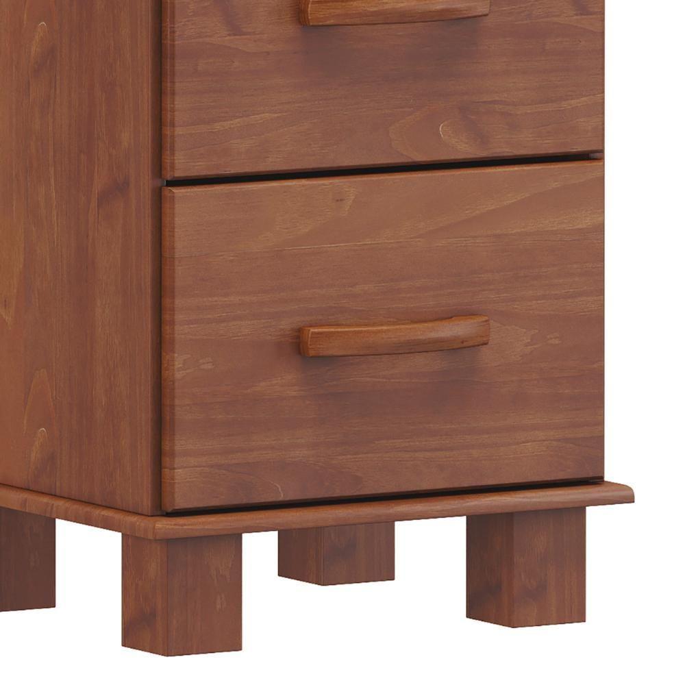 Mesa De Cabeceira Para Quarto 42cm 2 Gavetas Renzo Imbuia F07 - Mpozenato - 6