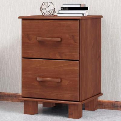 Mesa De Cabeceira Para Quarto 42cm 2 Gavetas Renzo Imbuia F07 - Mpozenato