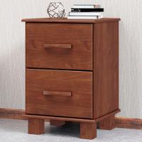 Mesa De Cabeceira Para Quarto 42cm 2 Gavetas Renzo Imbuia F07 - Mpozenato - 1