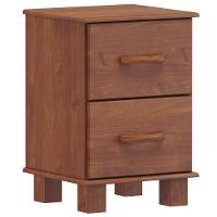 Mesa De Cabeceira Para Quarto 42cm 2 Gavetas Renzo Imbuia F07 - Mpozenato - 2