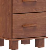 Mesa De Cabeceira Para Quarto 42cm 2 Gavetas Renzo Imbuia F07 - Mpozenato - 6