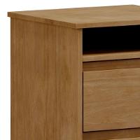 Mesa Cabeceira 43cm Para Quarto 2 Gavetas Solvi Freijó F07 - Mpozenato - 6