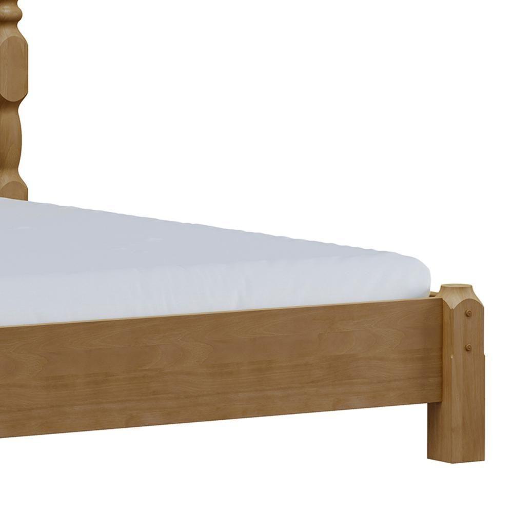 Cama Casal Clássica Queen 160cm Pé Madeira Eduarda Freijó F07 - Mpozenato - 6