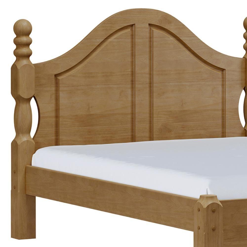 Cama Casal Clássica 140cm Pé Madeira Eduarda Freijó F07 - Mpozenato - 5