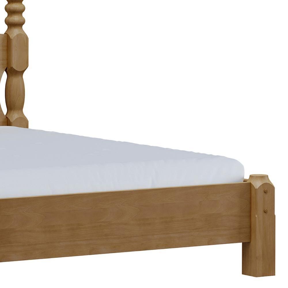 Cama Casal Clássica 140cm Pé Madeira Eduarda Freijó F07 - Mpozenato - 6