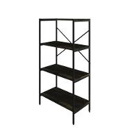 Estante Com 4 Prateleiras 118x60x33cm Tub TUEH1164 Carvalho Dark Est.preta - 1