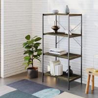 Estante Com 4 Prateleiras 118x60x33cm Tub TUEH1164 Carvalho Dark Est.preta - 2